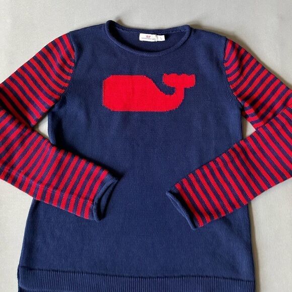 🎉5 for $45🎉 vineyard vines Sweater Pullover Logo Girls Size L 14 - Picture 2 of 7